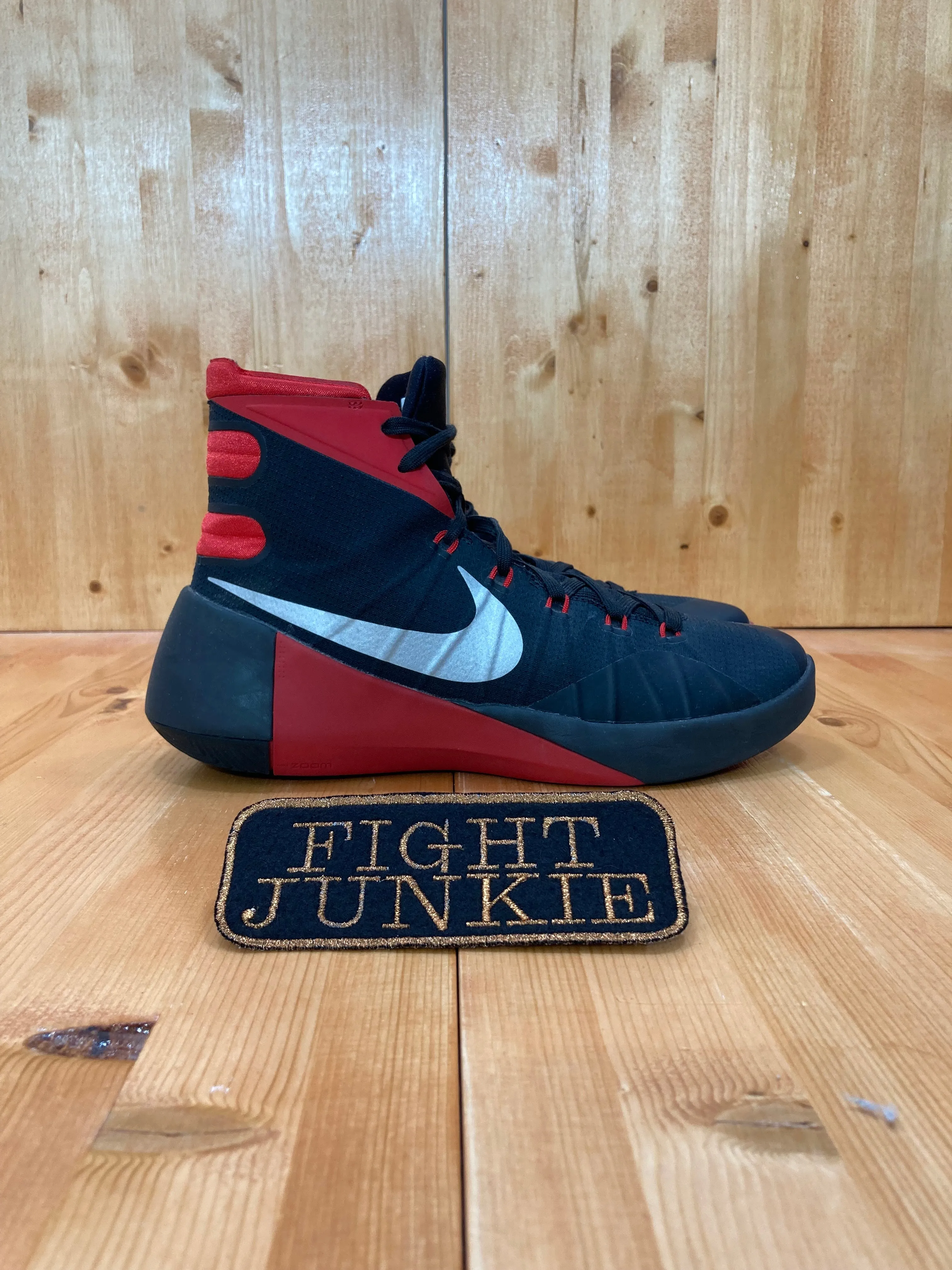 NIKE HYPERDUNK 2015 Men Size 10 Shoes Sneakers Black & Red 749561-006