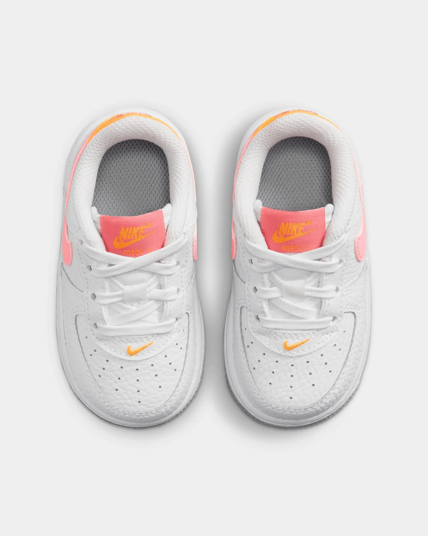 Nike Infants' Force 1 Low (TD) White/Coral Chalk