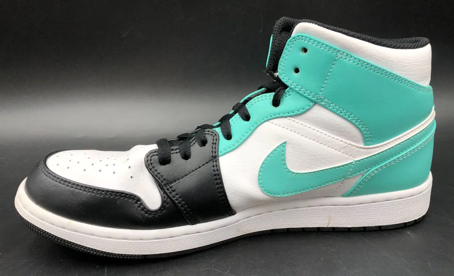 Nike Jordan 1 Mid 'Trop. Twist' Men's White/Black/Teal Sneakers - Size 12 ( COA)