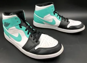Nike Jordan 1 Mid 'Trop. Twist' Men's White/Black/Teal Sneakers - Size 12 ( COA)