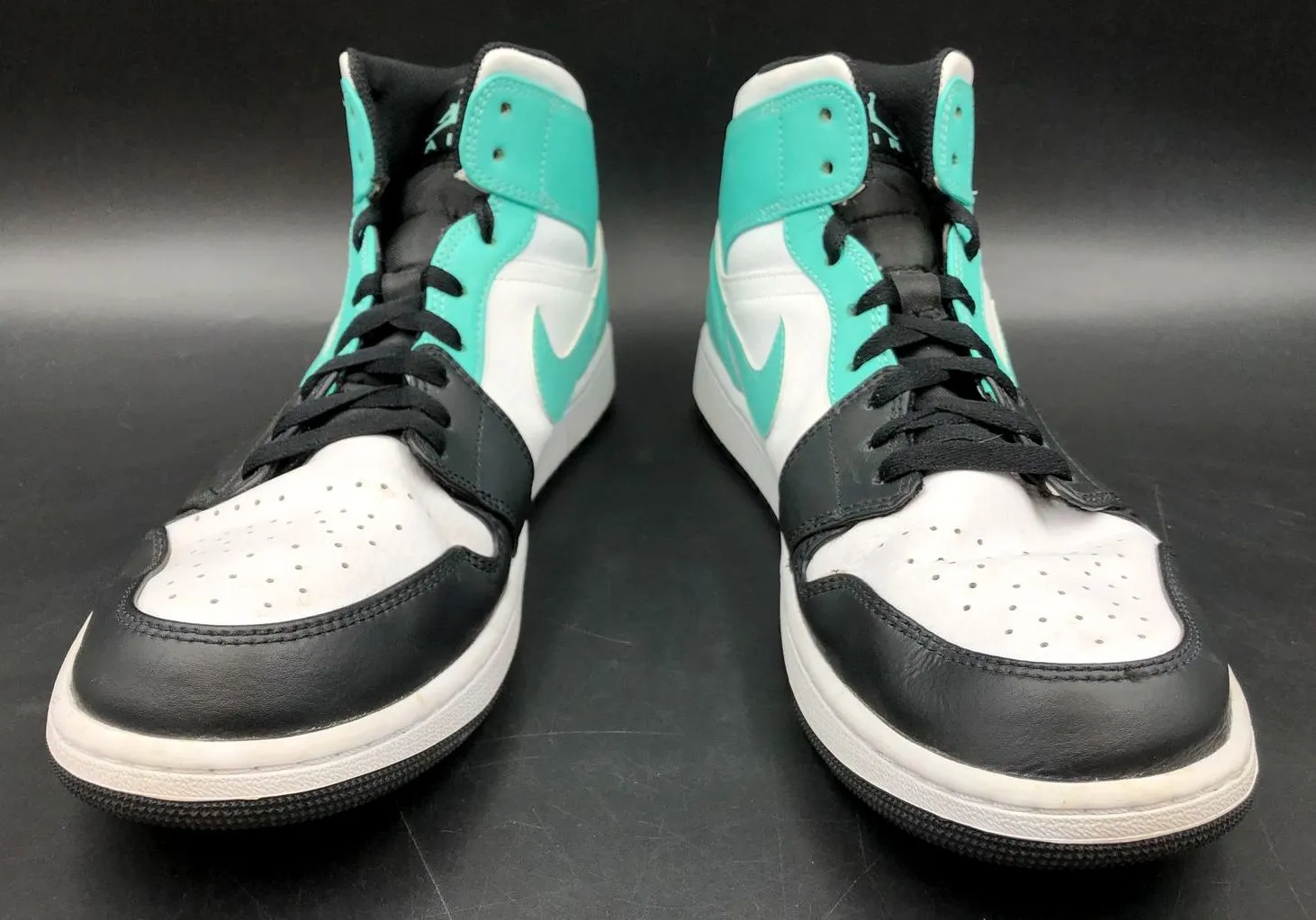 Nike Jordan 1 Mid 'Trop. Twist' Men's White/Black/Teal Sneakers - Size 12 ( COA)