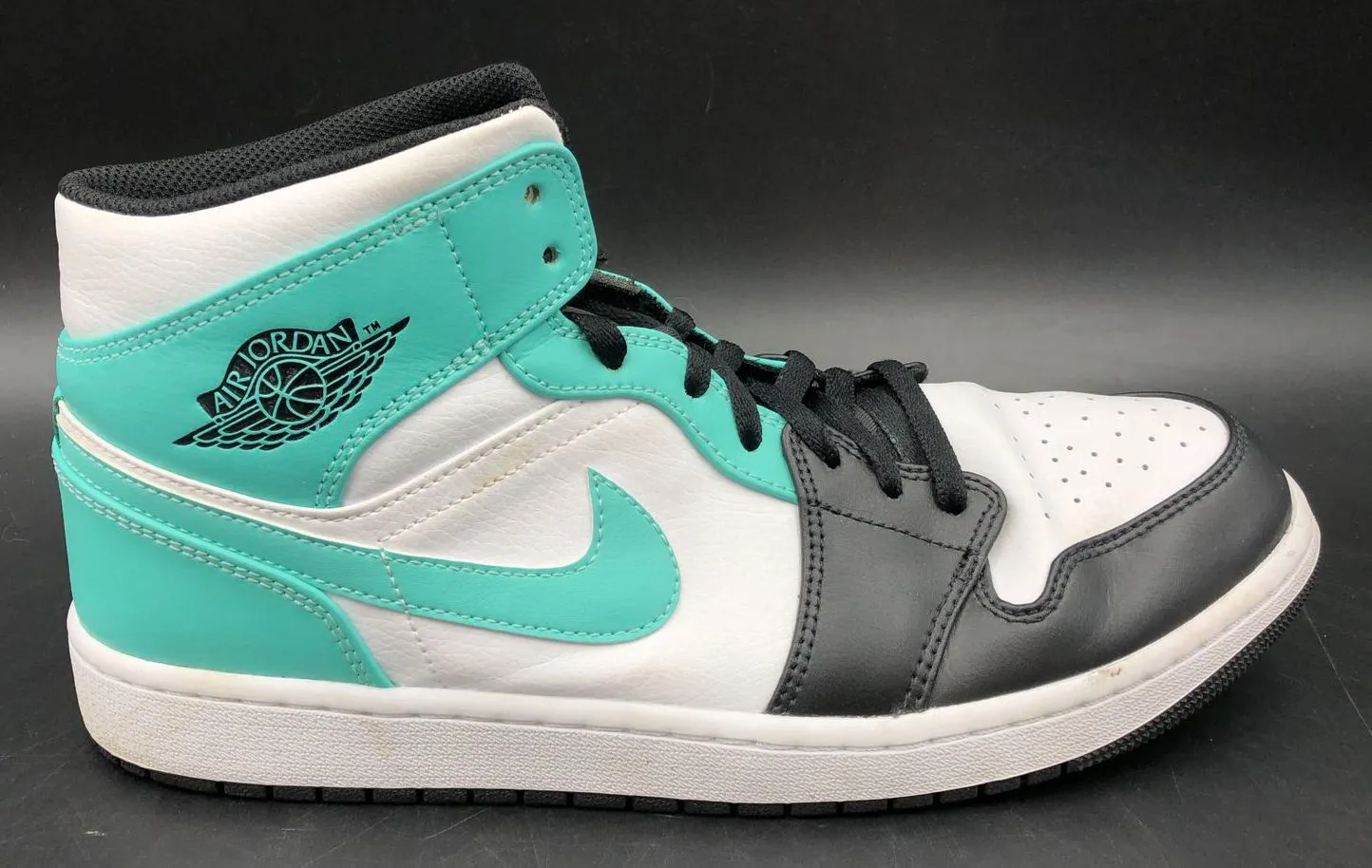 Nike Jordan 1 Mid 'Trop. Twist' Men's White/Black/Teal Sneakers - Size 12 ( COA)
