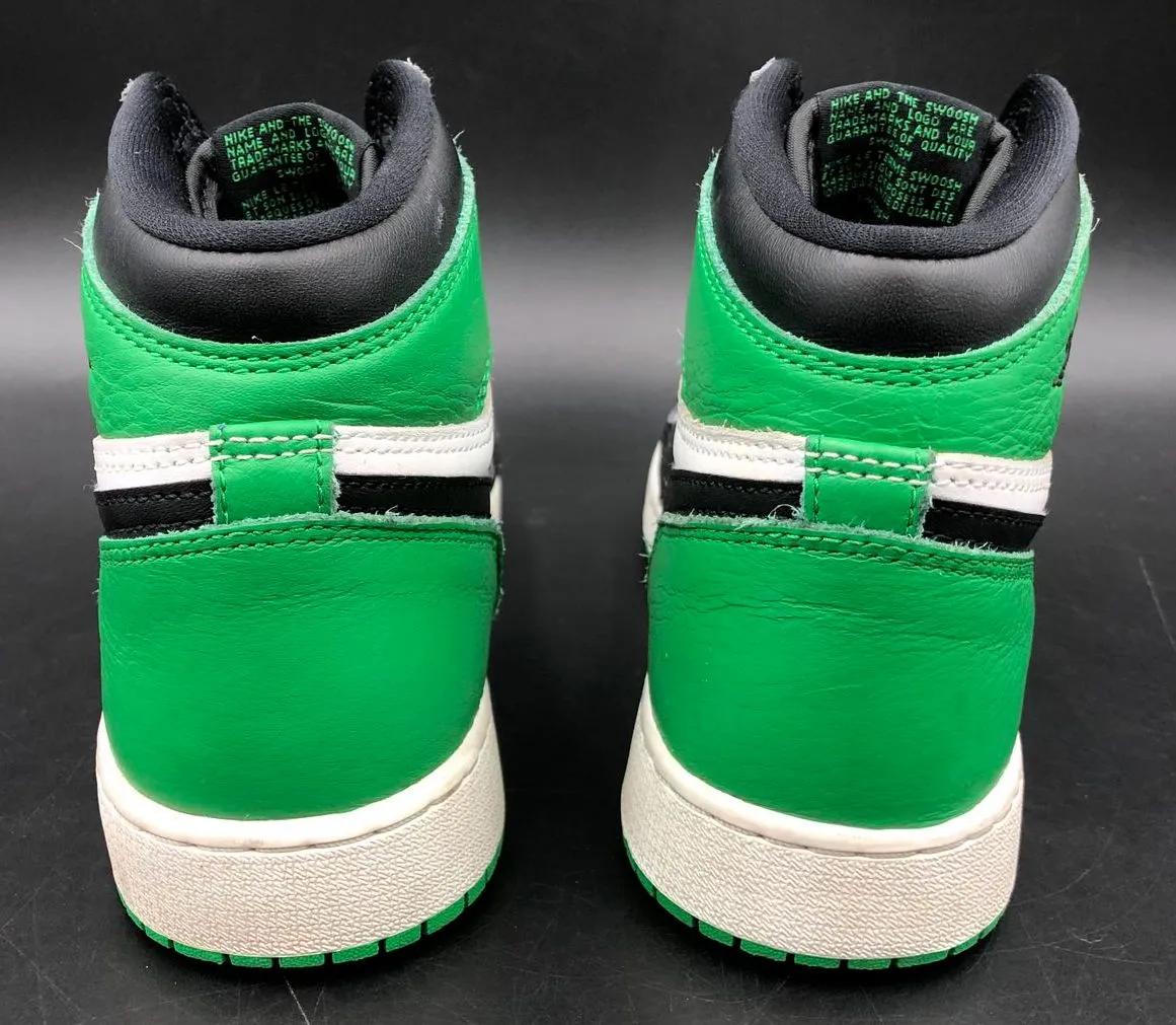 Nike Jordan 1 Retro High OG GS 'Lucky Green' White/Black Sneakers - Sz 6Y ( COA)