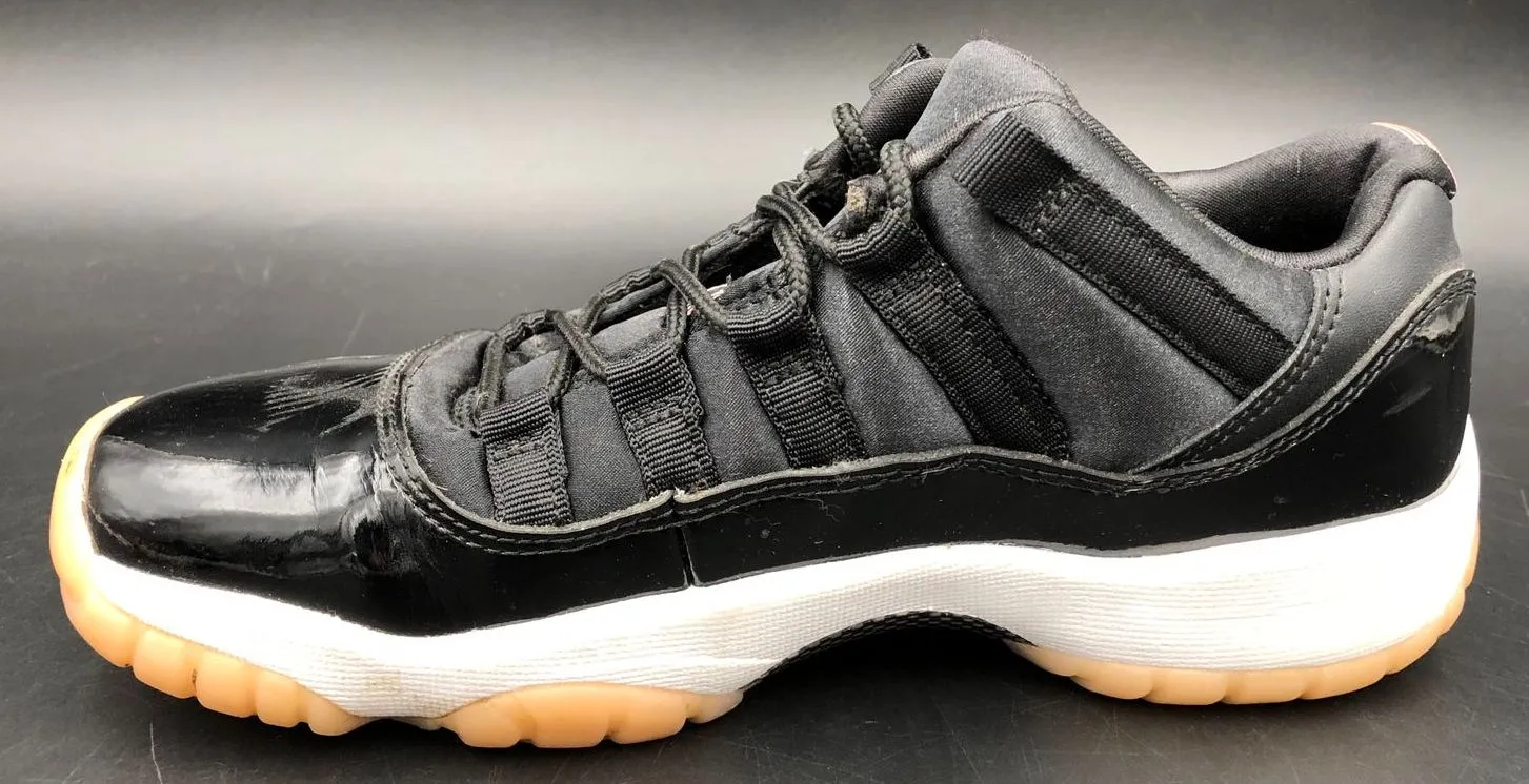 Nike Jordan 11 Retro Low GG 'Coral' Girls' Black/Pink Sneakers - Sz 4.5Y ( COA)