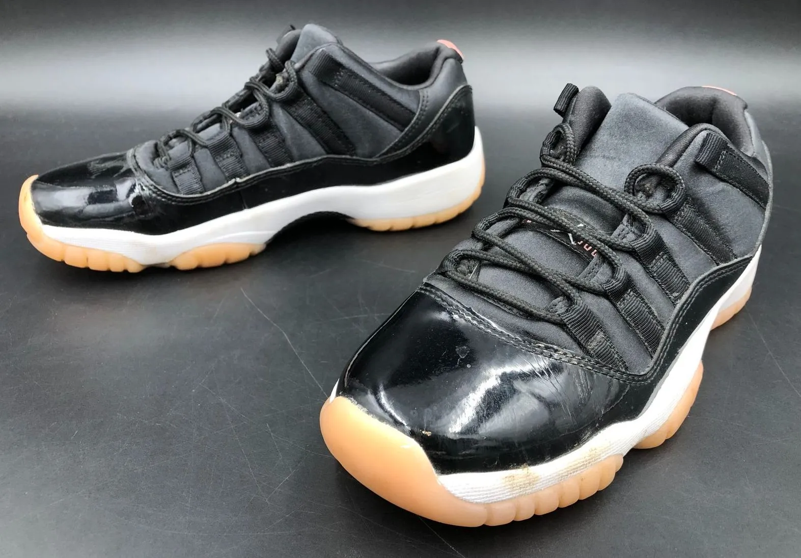 Nike Jordan 11 Retro Low GG 'Coral' Girls' Black/Pink Sneakers - Sz 4.5Y ( COA)