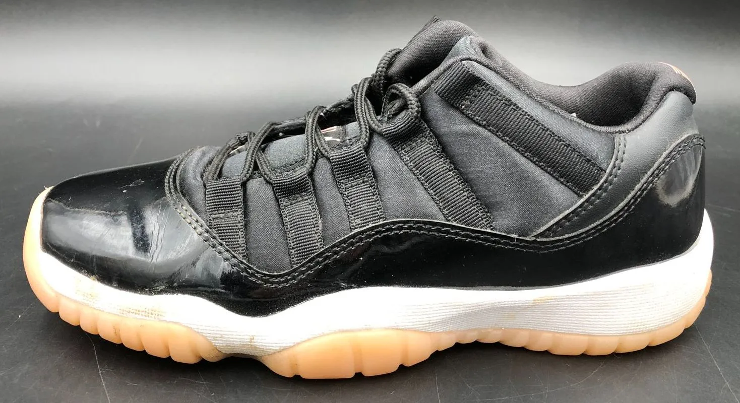 Nike Jordan 11 Retro Low GG 'Coral' Girls' Black/Pink Sneakers - Sz 4.5Y ( COA)