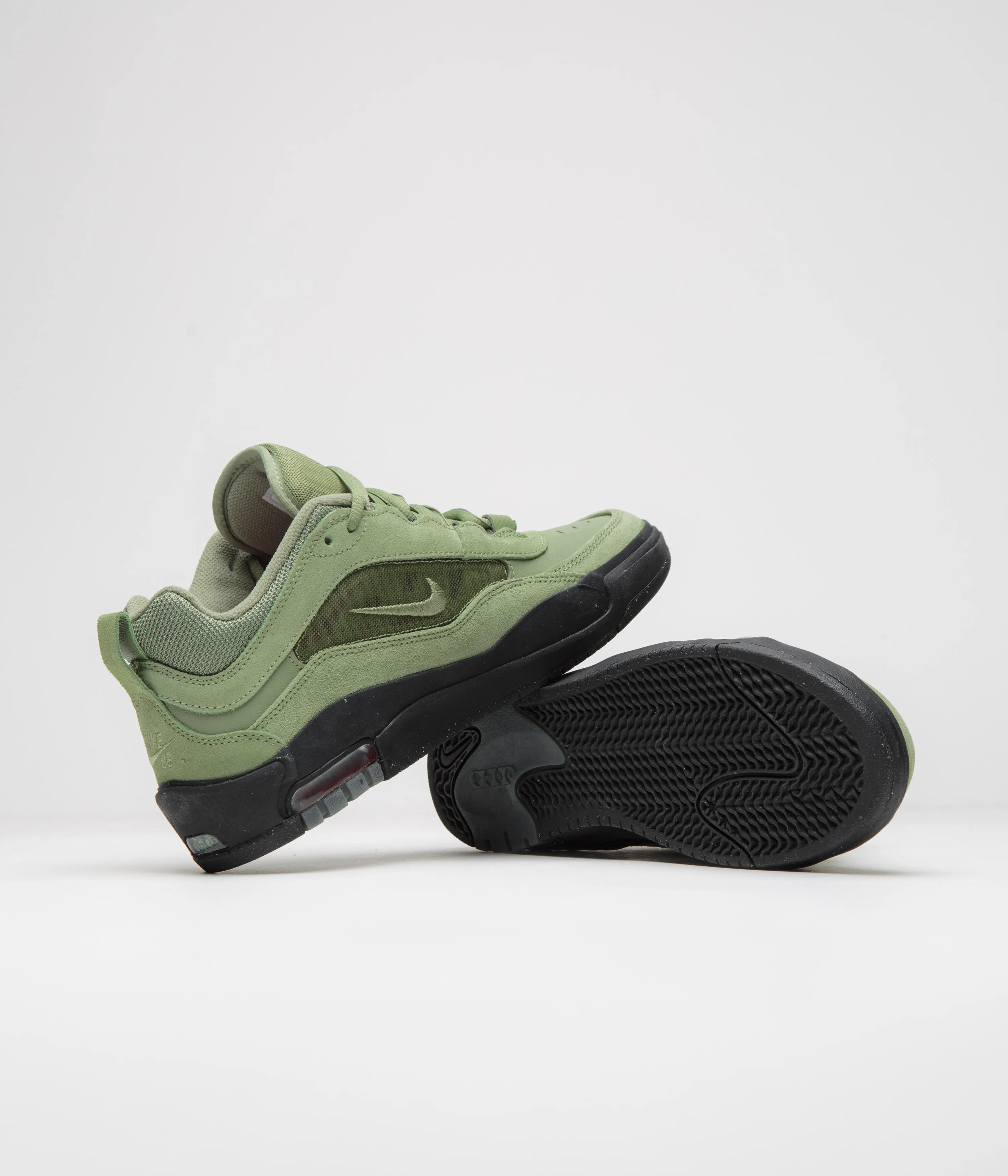 Nike SB Air Max Ishod Shoes - Oil Green / Oil Green - Oil Green