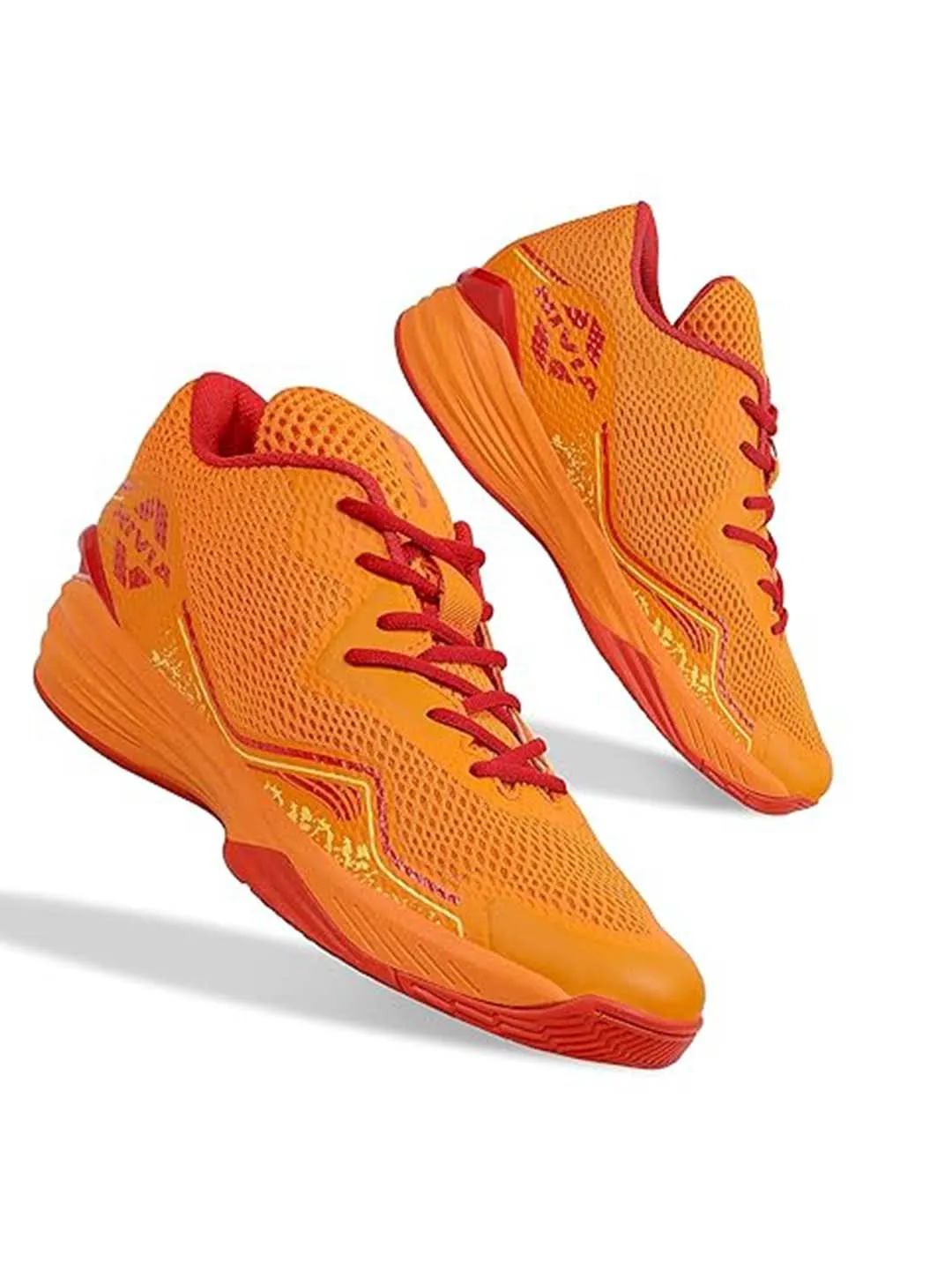 Nivia Warrior 2.0 Basketball Shoe/Soft Cushion Eva Inner Insole Better Fit/Smooth, Comfortable Shoes (Orange)