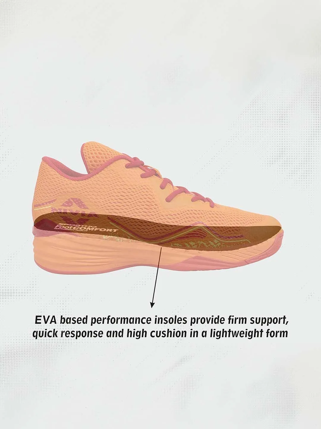 Nivia Warrior 2.0 Basketball Shoe/Soft Cushion Eva Inner Insole Better Fit/Smooth, Comfortable Shoes (Orange)