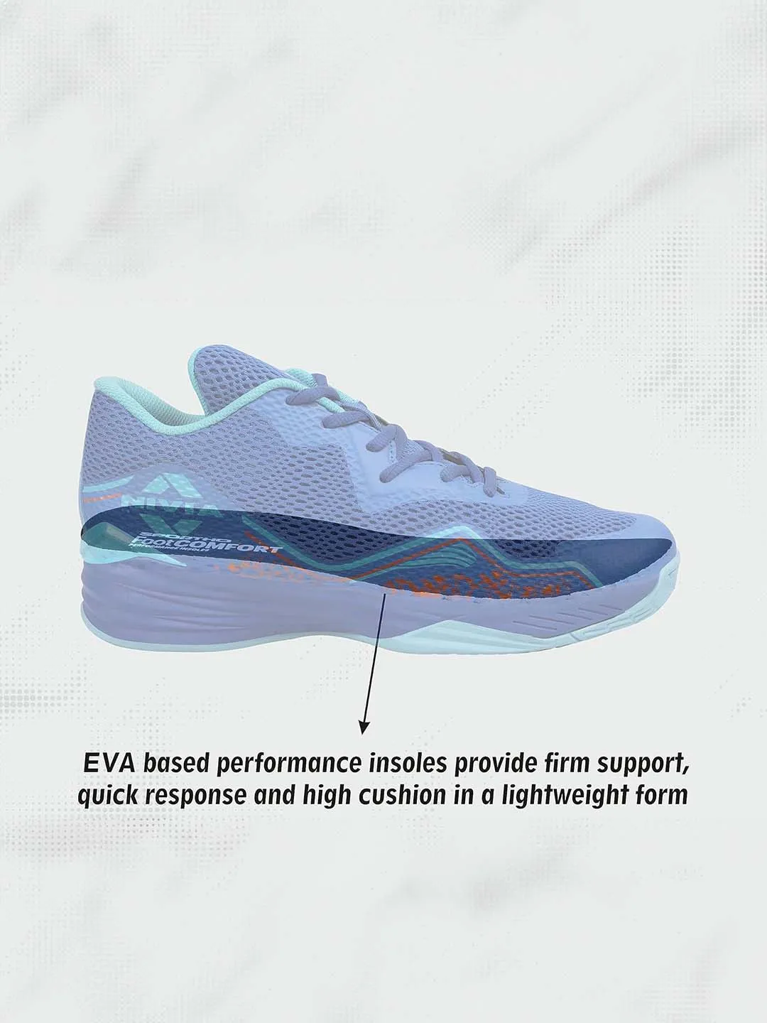 Nivia Warrior 2.0 Basketball Shoe/Soft Cushion Eva Inner Insole Better Fit/Smooth, Comfortable Shoes (R.Blue)
