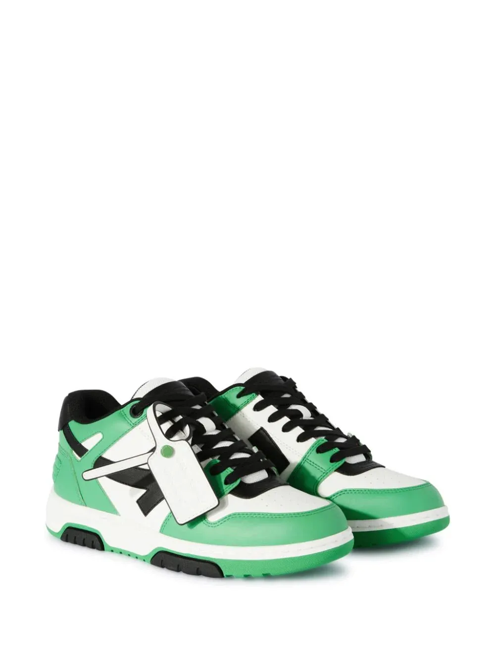 Off-White Green Out Of Office Leather Sneakers