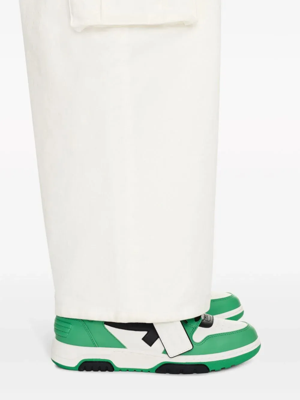 Off-White Green Out Of Office Leather Sneakers