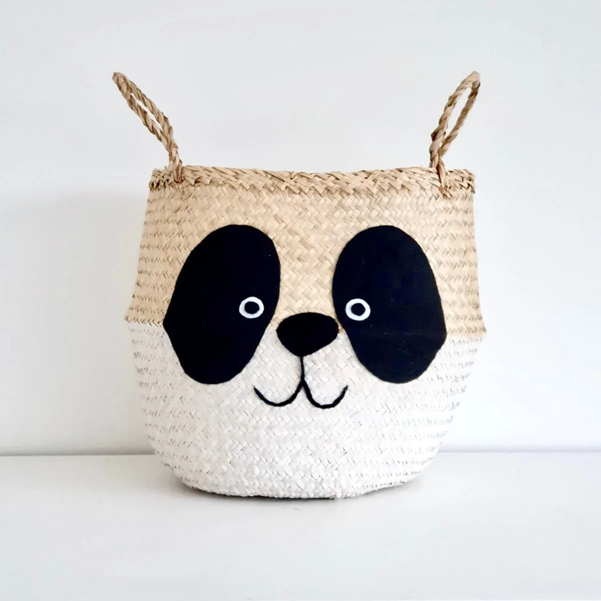 Panda Handwoven Storage Basket  (Large)