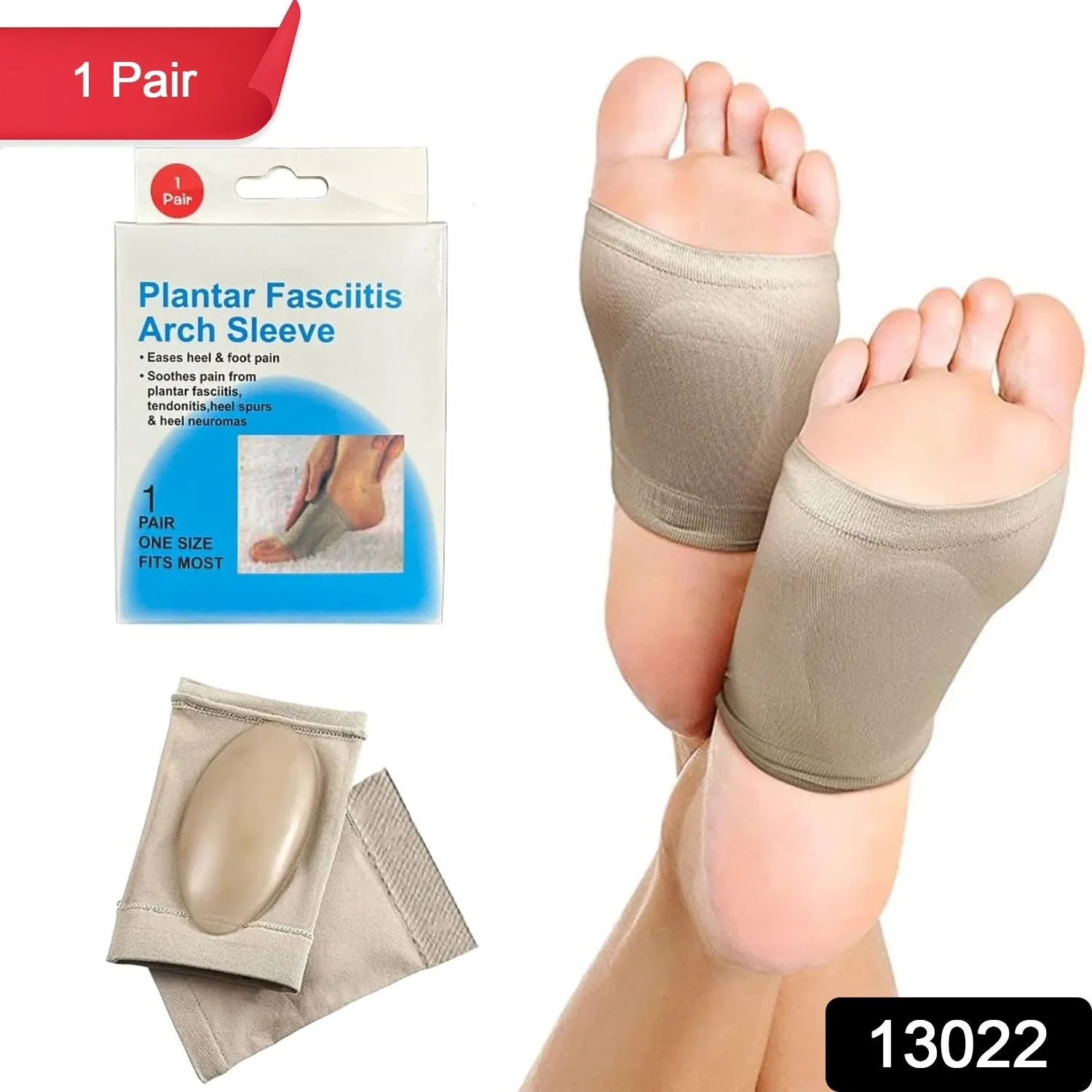 Plantar Fasciitis Cushion Arch Support for Men & Women (1 Pair)