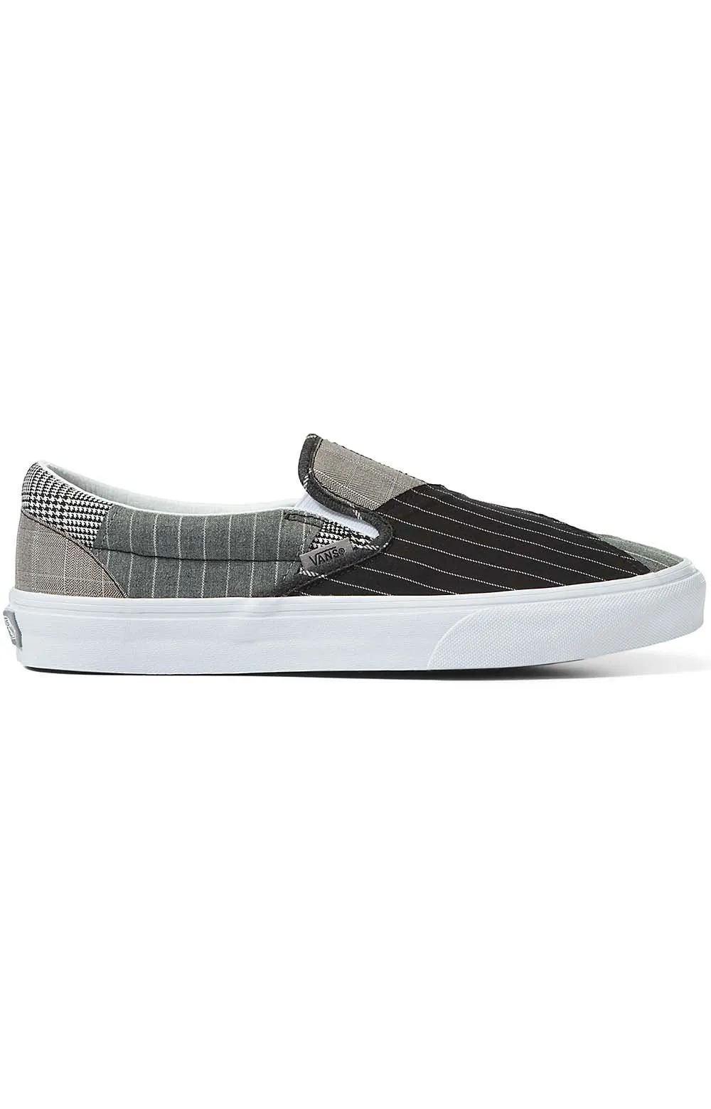 (Q4Nhmu) Classic Slip On Patchwork Shoes   Conference Call Suiting Grey