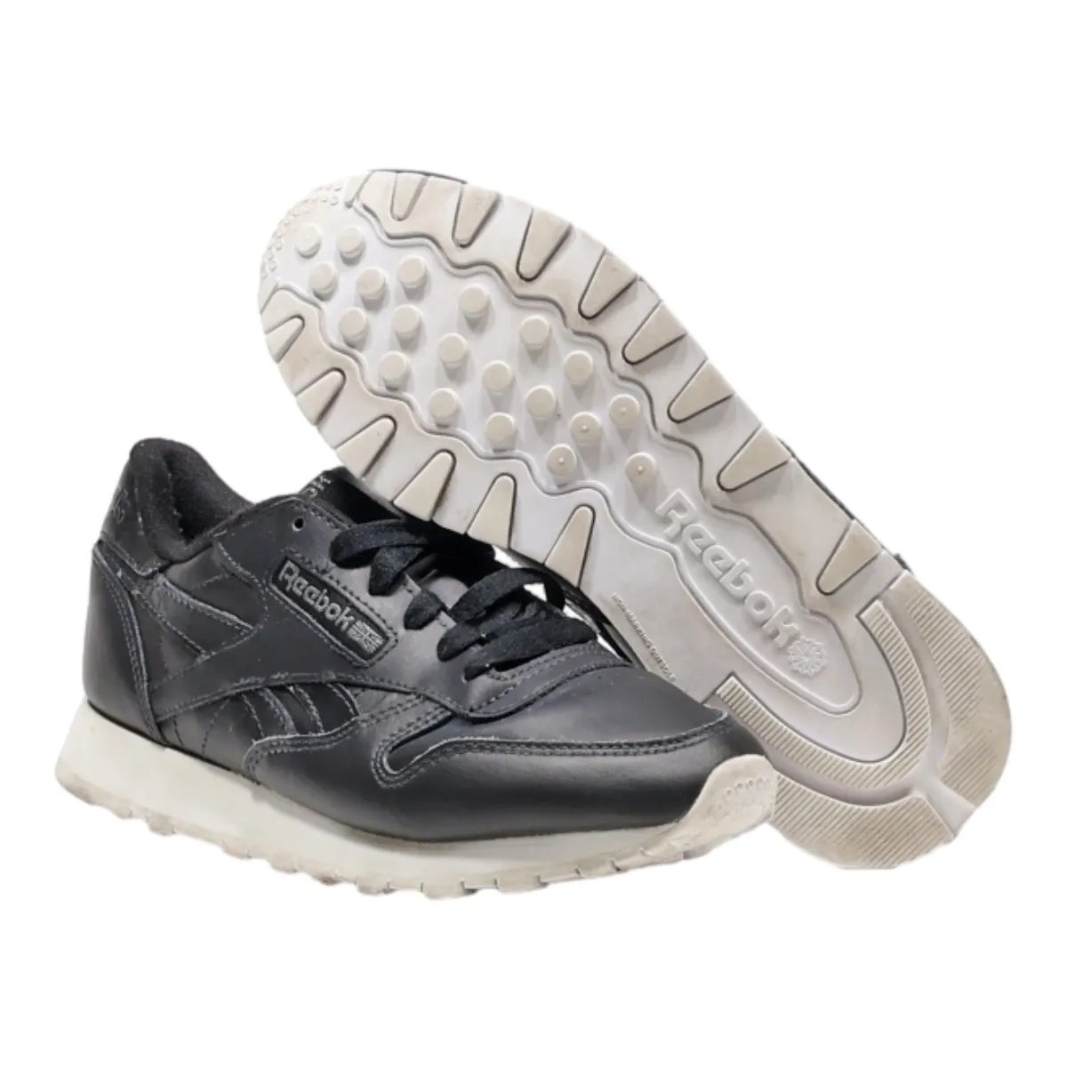 REEBOK Sneaker Trainers Black Leather Womens UK 3.5