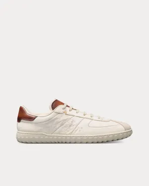 Scritto Leather & Suede White Low Top Sneakers