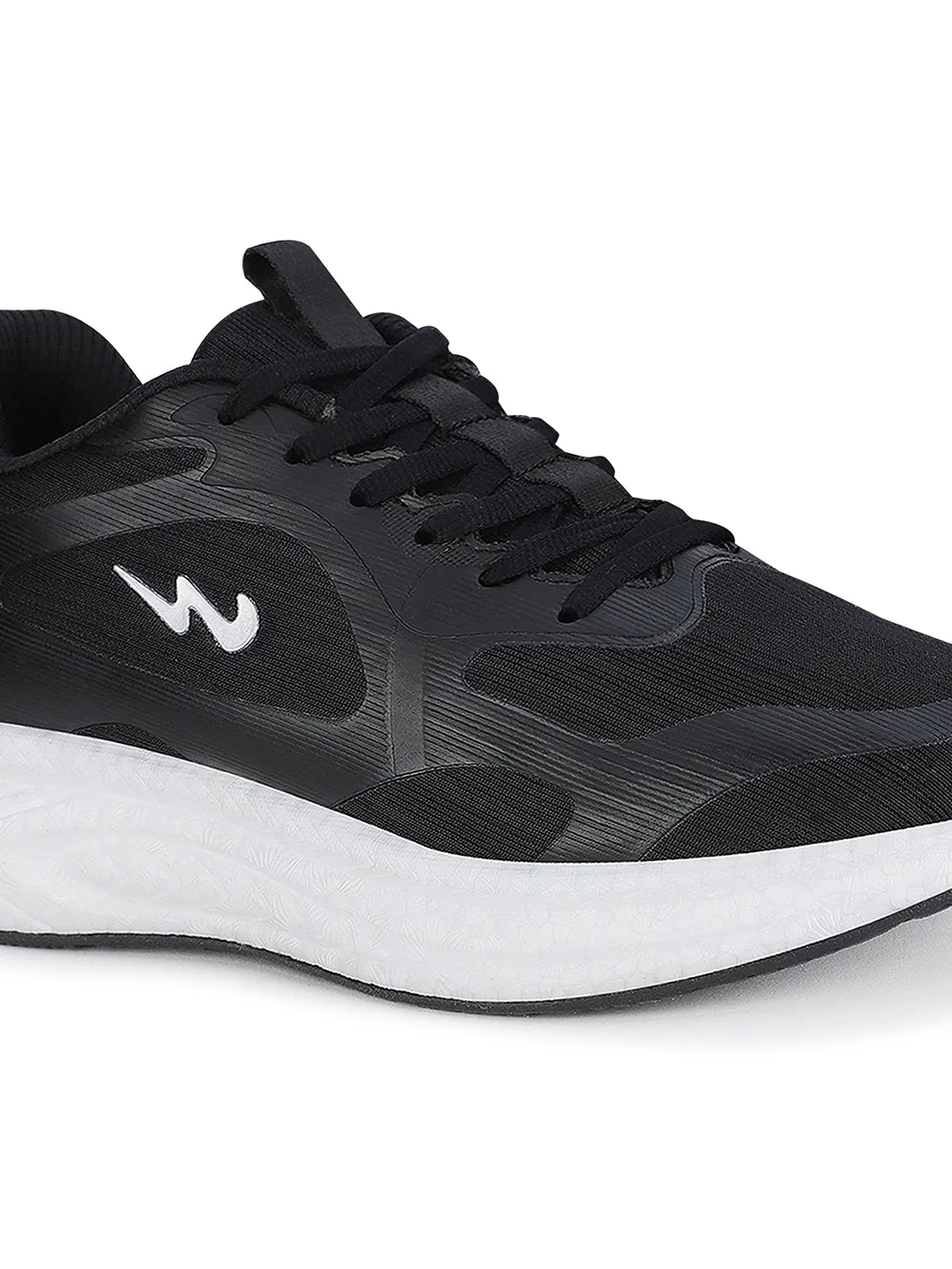 SNUG Black Men's Sports Shoes