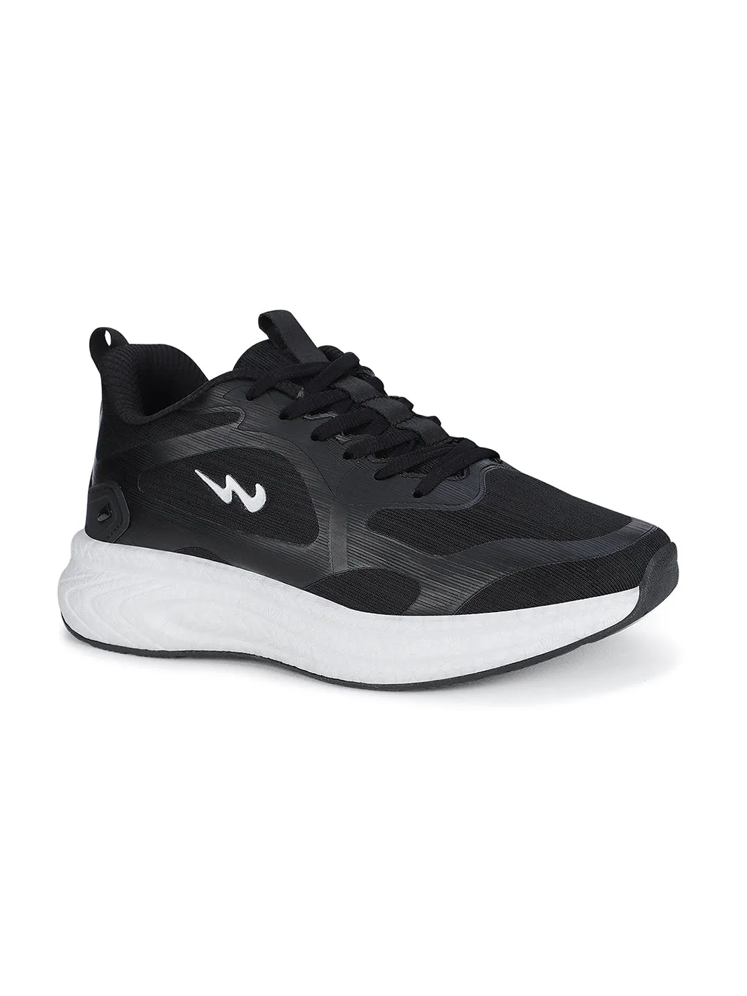 SNUG Black Men's Sports Shoes