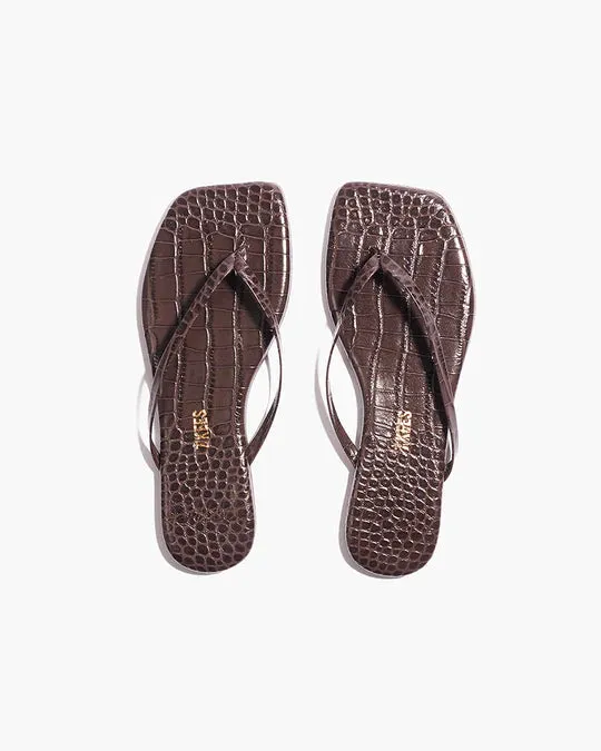 Square Toe Lily - Carob Croc