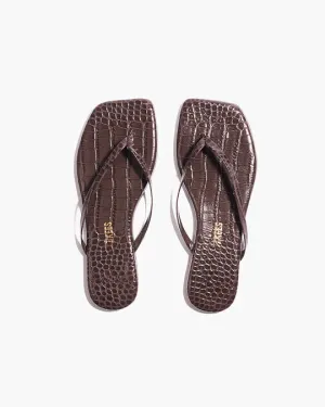 Square Toe Lily - Carob Croc