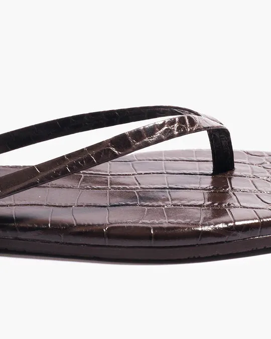 Square Toe Lily - Carob Croc