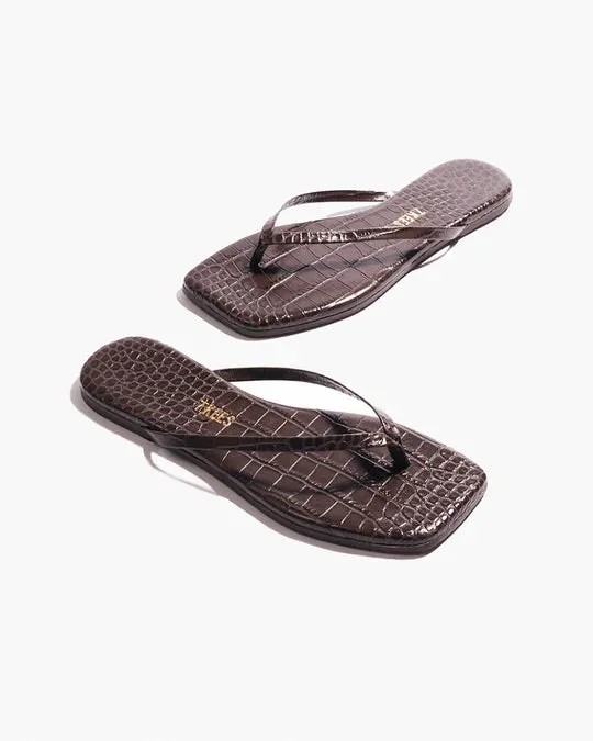 Square Toe Lily - Carob Croc