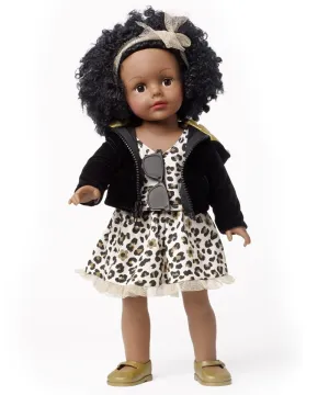 Wild about Leopard, Designer Isaac Mizrahi, 18" Favorite Friends, Dark Skin, Brown Eyes, Black Hair
