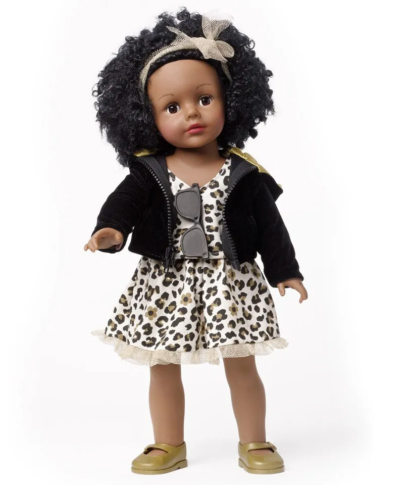 Wild about Leopard, Designer Isaac Mizrahi, 18" Favorite Friends, Dark Skin, Brown Eyes, Black Hair