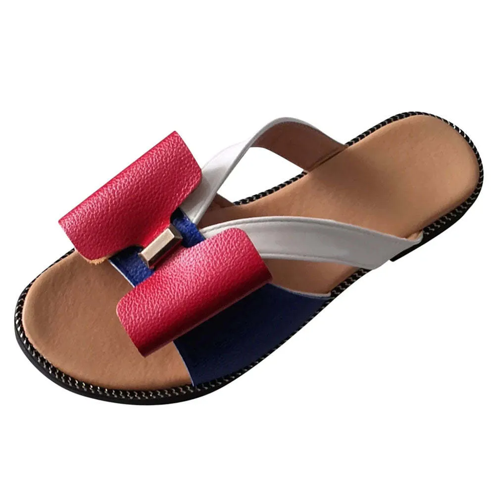 Women Casual Cute Bow Tie Flat Sandals