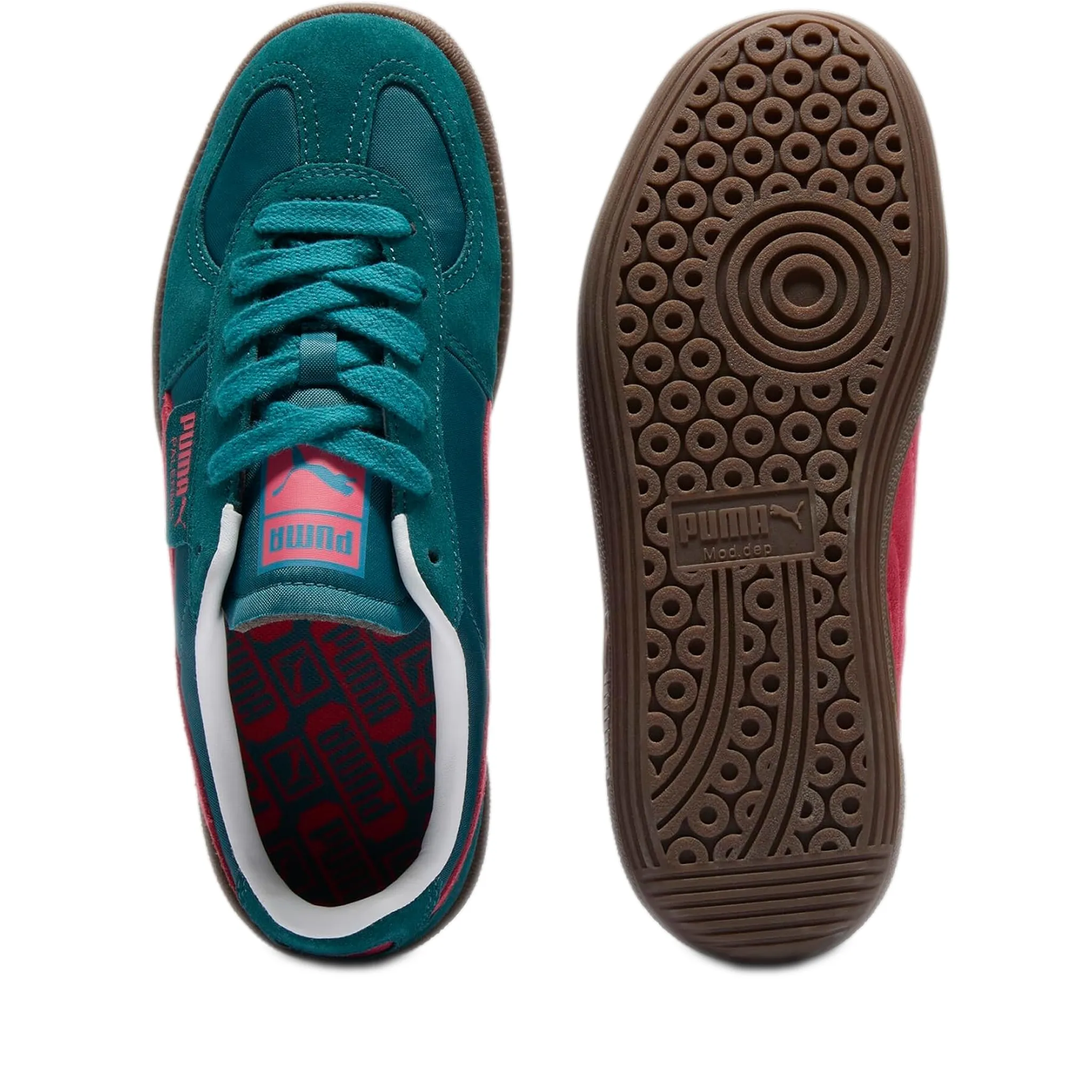 Women's Puma Palermo Play Paris Shoes - Cold Green/Tart Cherry