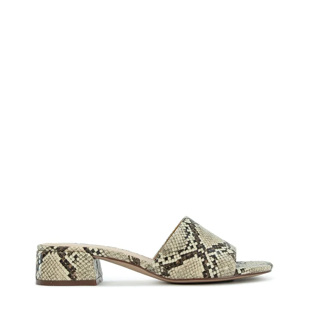 ZAYNE HEELED SLIDE SANDALS